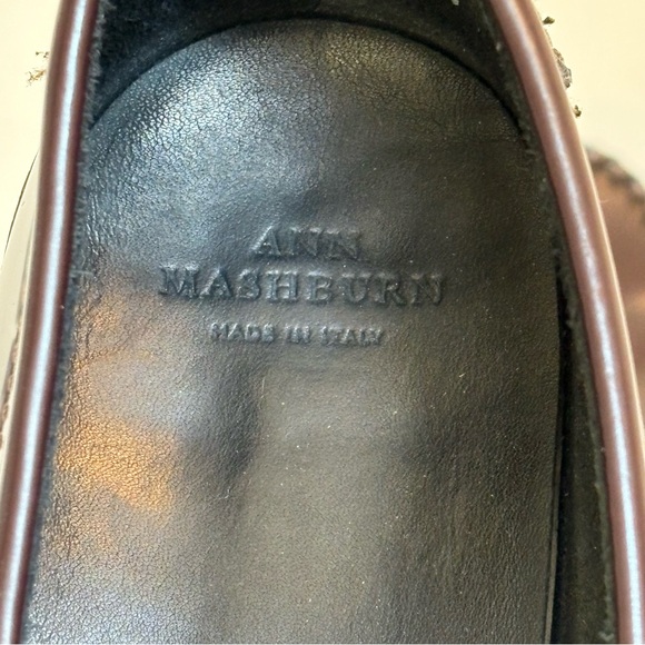 Ann Mashburn Dark Chocolate Brown Italian Leather Loafers size 38 - Picture 8 of 8
